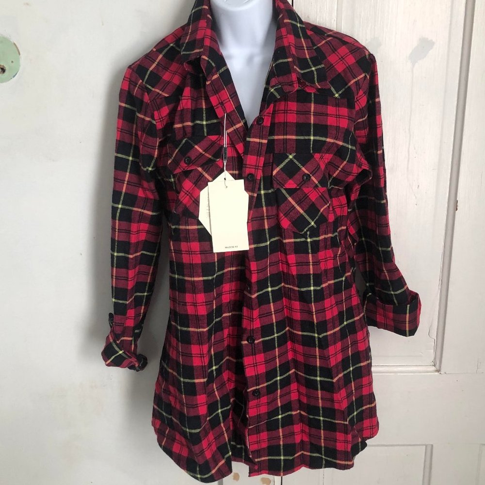 Match Flannel Tunic Womens XL